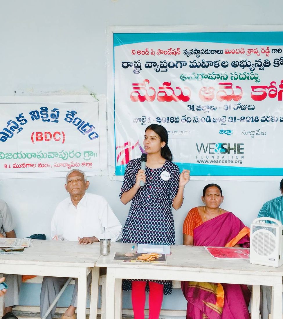 The founder on day 7 of the campaign, in Suryapet