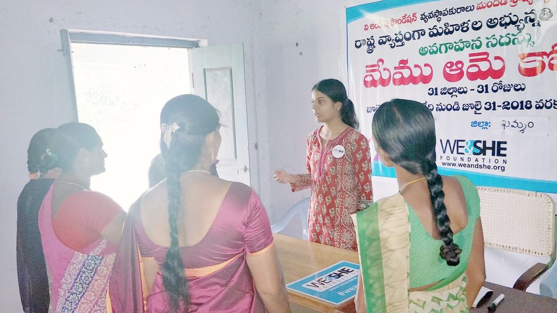 The founder on day 8 of the campaign, in Khammam