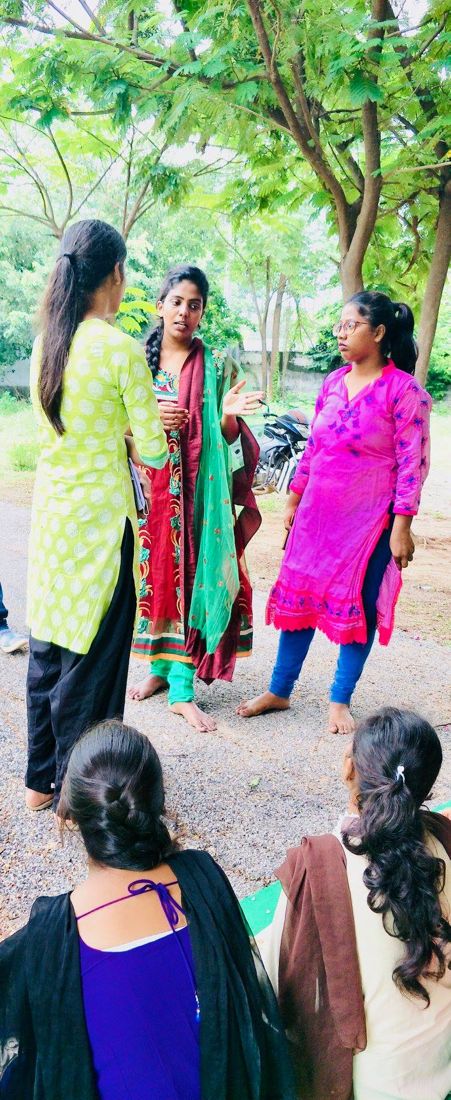The founder on day 11 of the campaign, in Warangal Urban
