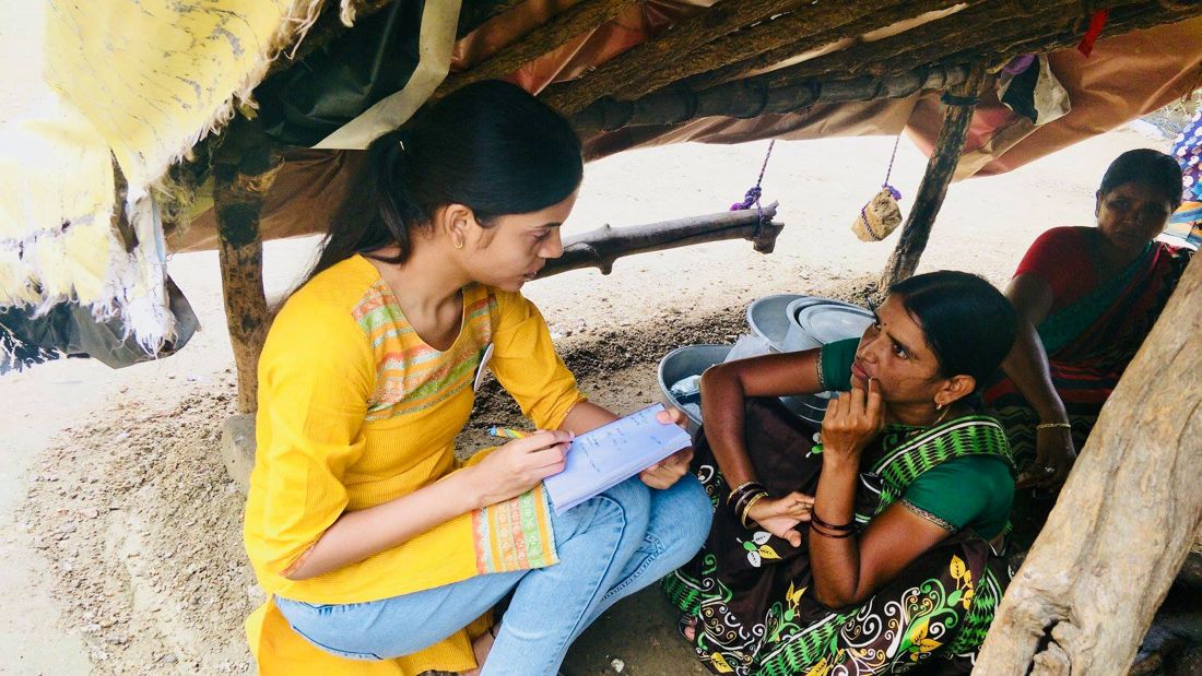 The founder on day 12 of the campaign, in Warangal Rural