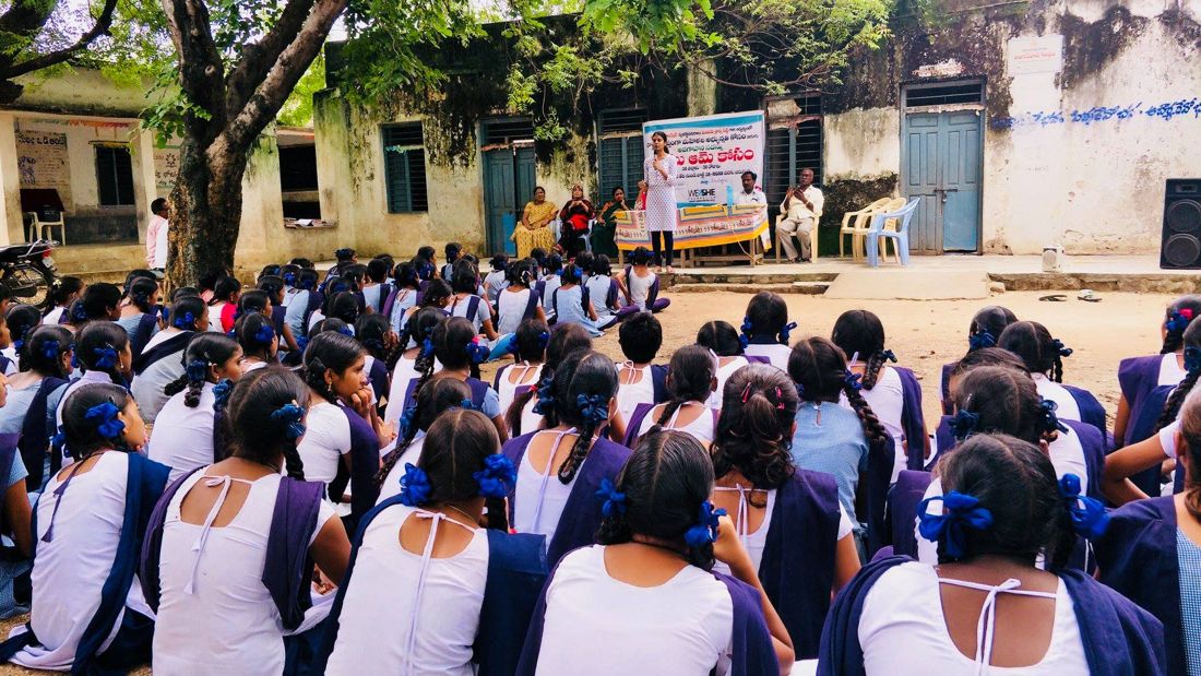 The founder on day 20 of the campaign, in Mancherial