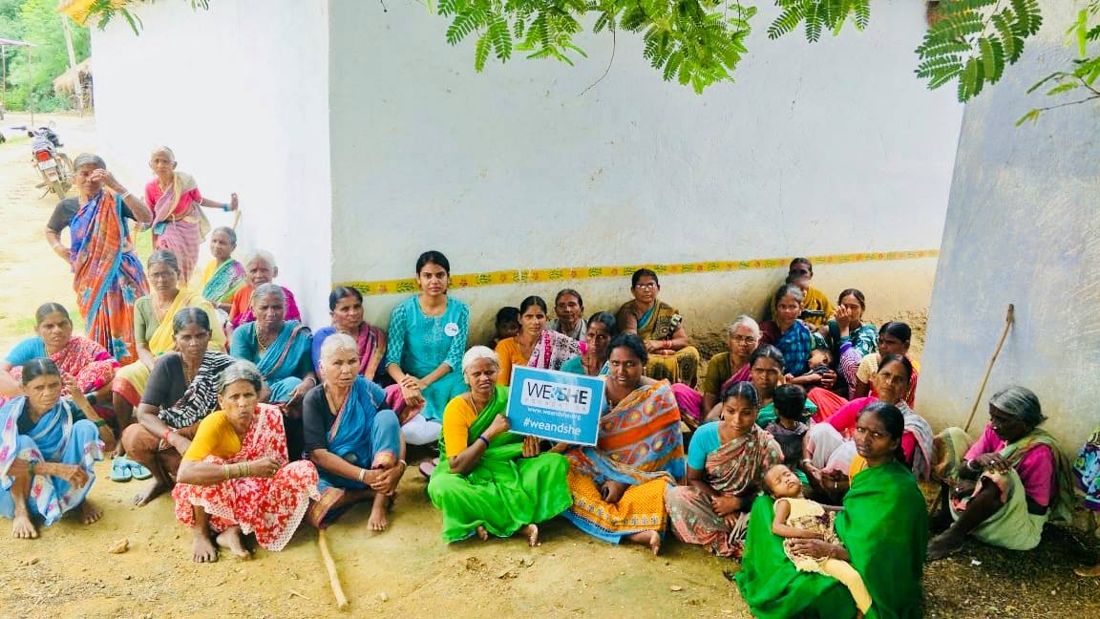 The founder on day 25 of the campaign, in Kamareddy